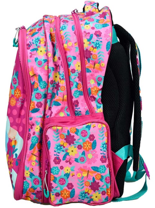 Sac à dos scolaire Disney Princess motif floral 43 CM - Kiabi