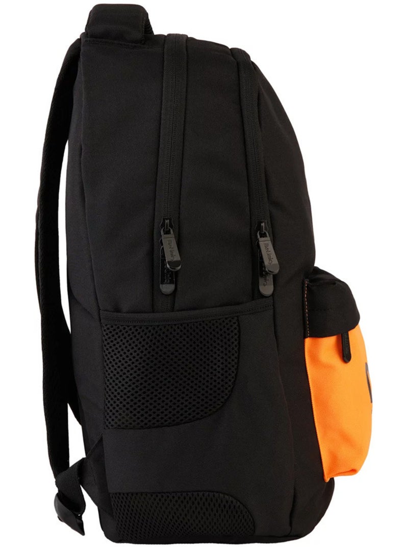 Sac à dos scolaire en polyester résistant BeUniq NASA Noir Orange - Kiabi