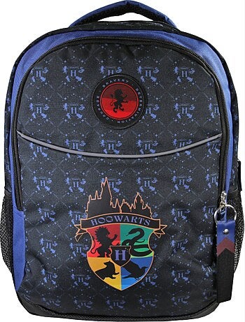 Sac à dos scolaire enfant 2 compartiments HARRY POTTER bleu noir