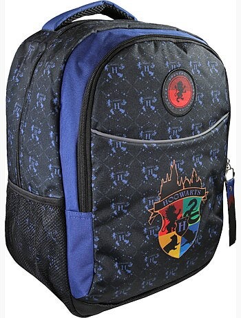 Sac à dos scolaire enfant 2 compartiments HARRY POTTER bleu noir