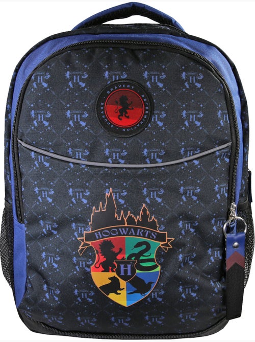 Sac à dos scolaire enfant 2 compartiments HARRY POTTER bleu noir - Kiabi