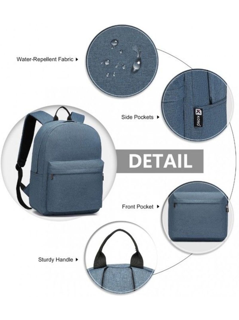 Sac à dos scolaire et de voyage 15,4 pouces hydrofuge 43x16x32 cm - kono Bleu - Kiabi