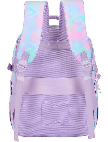 Sac à dos scolaire fille 2 compartiments MARSHMALLOW Funny Love rose