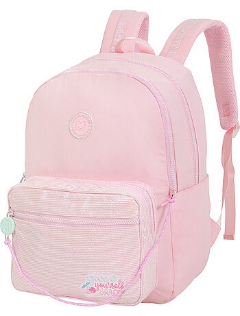 Sac à dos scolaire fille 2 compartiments MARSHMALLOW Grace Pink rose pastel