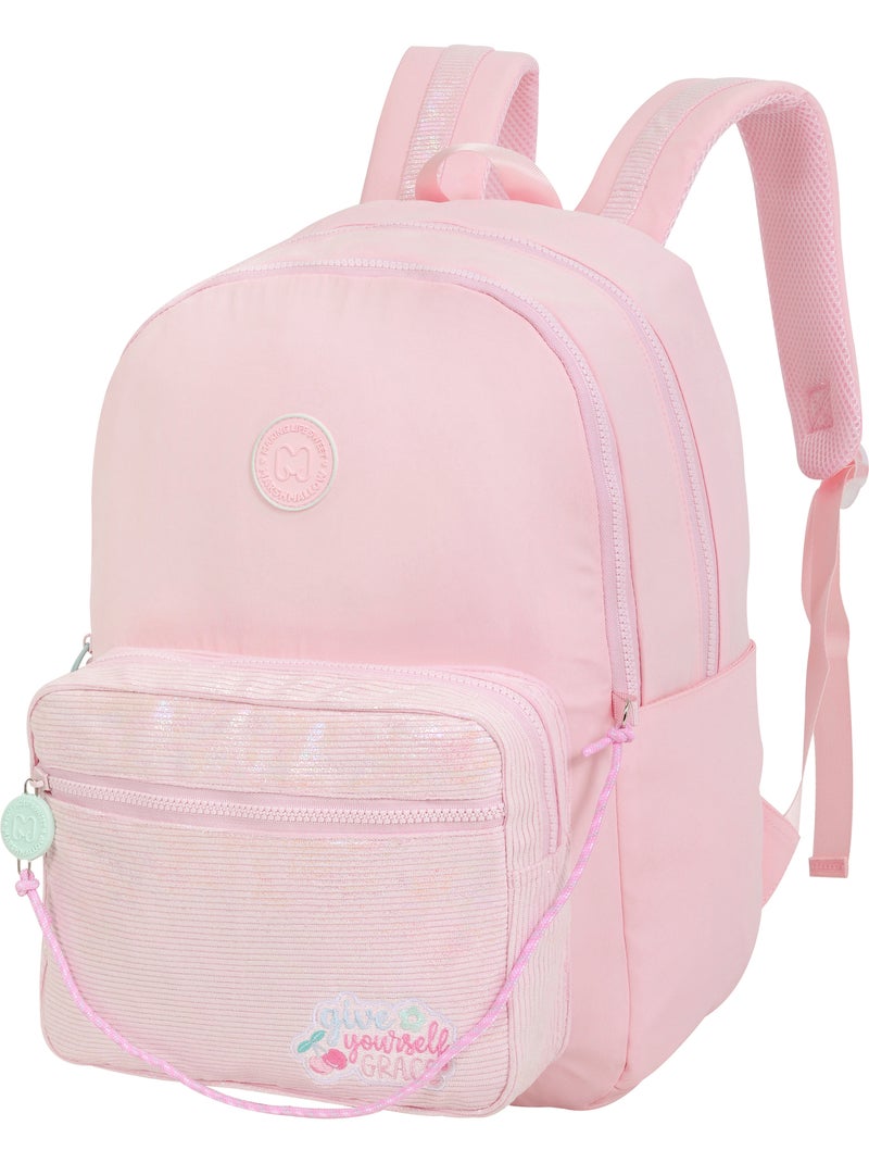 Sac à dos scolaire fille 2 compartiments MARSHMALLOW Grace Pink rose pastel Rose - Kiabi