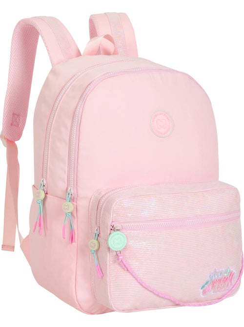 Sac à dos scolaire fille 2 compartiments MARSHMALLOW Grace Pink rose pastel - Kiabi Sac à dos scolaire fille 2 compartiments MARSHMALLOW Grace Pink rose pastel - Kiabi