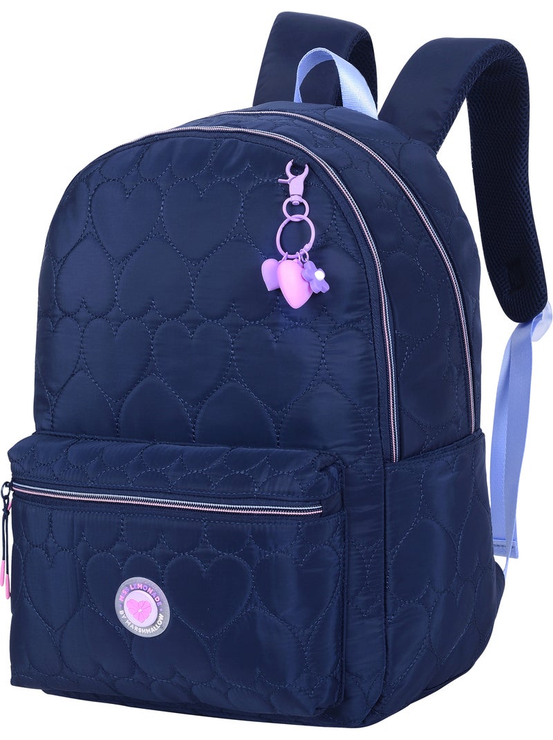 Sac à dos scolaire fille 2 compartiments MARSHMALLOW Heartsy noir Noir Noir - Kiabi