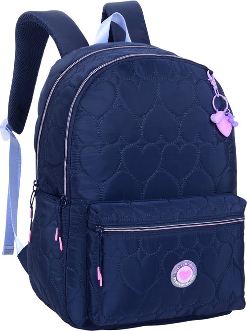 Sac à dos scolaire fille 2 compartiments MARSHMALLOW Heartsy noir - Kiabi Sac à dos scolaire fille 2 compartiments MARSHMALLOW Heartsy noir - Kiabi