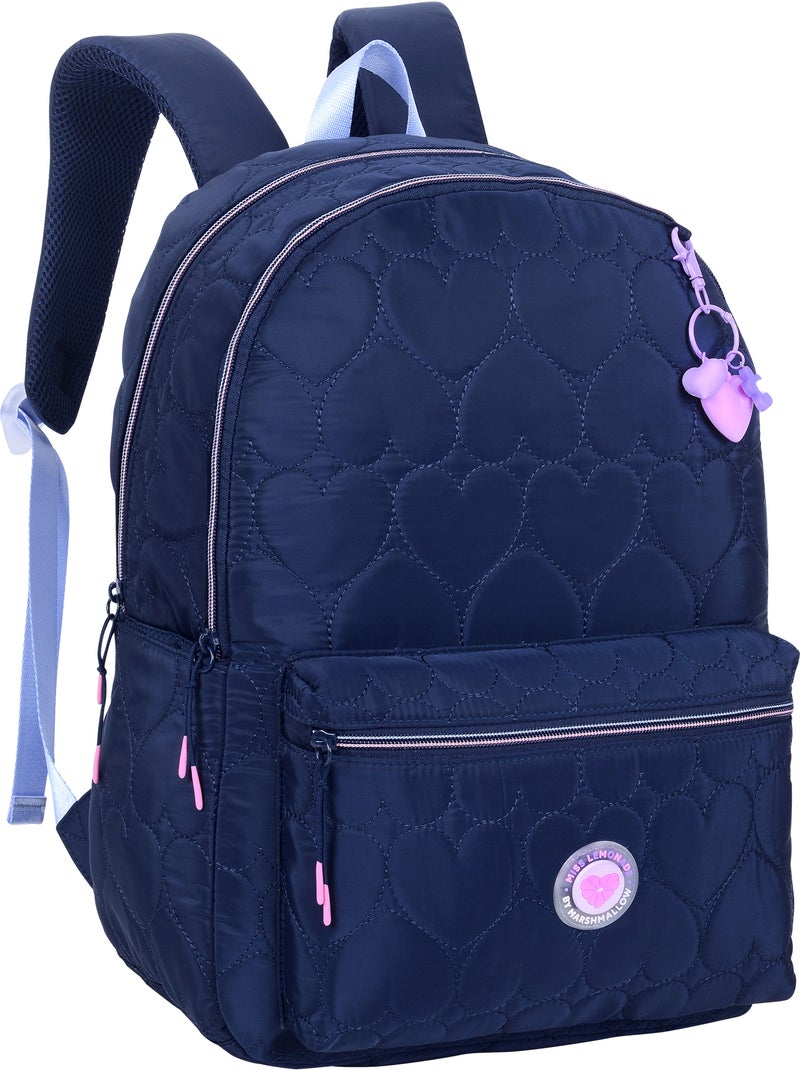 Sac à dos scolaire fille 2 compartiments MARSHMALLOW Heartsy noir Noir Noir - Kiabi