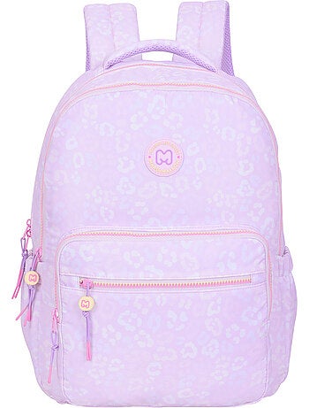 Sac à dos scolaire fille 2 compartiments MARSHMALLOW Party Jungle pastel