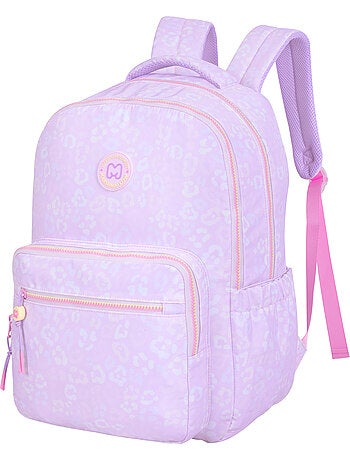 Sac à dos scolaire fille 2 compartiments MARSHMALLOW Party Jungle pastel
