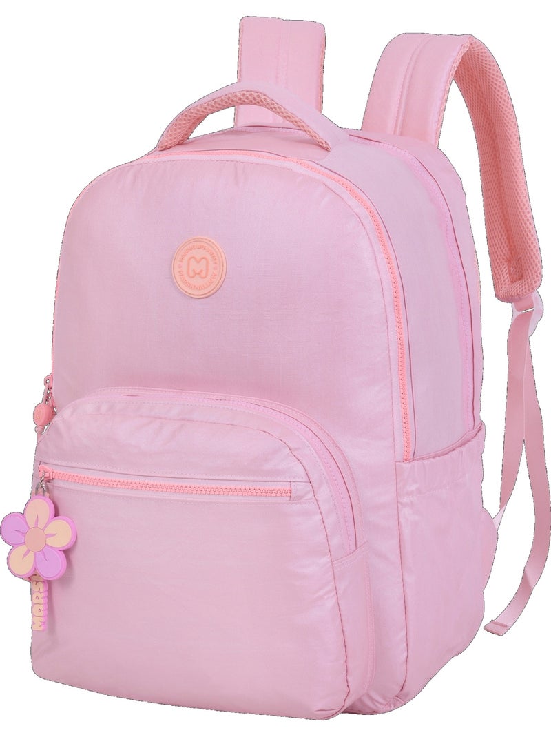 Sac à dos scolaire fille 2 compartiments MARSHMALLOW Platinum rose irisé Rose - Kiabi