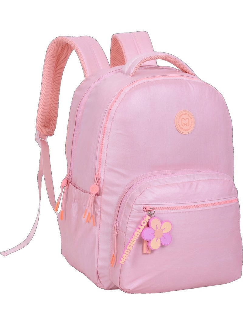 Sac à dos scolaire fille 2 compartiments MARSHMALLOW Platinum rose irisé Rose - Kiabi