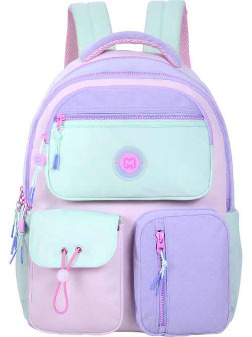 Sac à dos scolaire fille 2 compartiments MARSHMALLOW Sunrise multicolore pastel - Kiabi Sac à dos scolaire fille 2 compartiments MARSHMALLOW Sunrise multicolore pastel - Kiabi