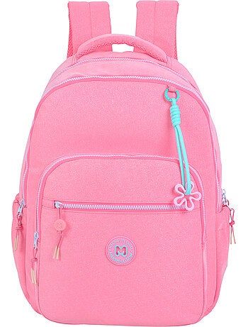 Sac à dos scolaire fille 2 compartiments MARSHMALLOW Sweet Glow Pink rose