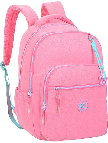 Sac à dos scolaire fille 2 compartiments MARSHMALLOW Sweet Glow Pink rose
