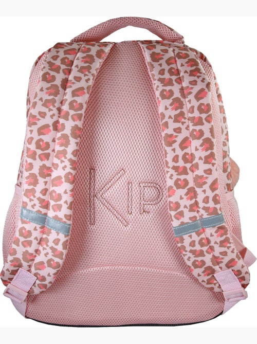 Sac à dos scolaire fille KIP Graou 2 compartiments rose motif léopard - Kiabi Sac à dos scolaire fille KIP Graou 2 compartiments rose motif léopard - Kiabi