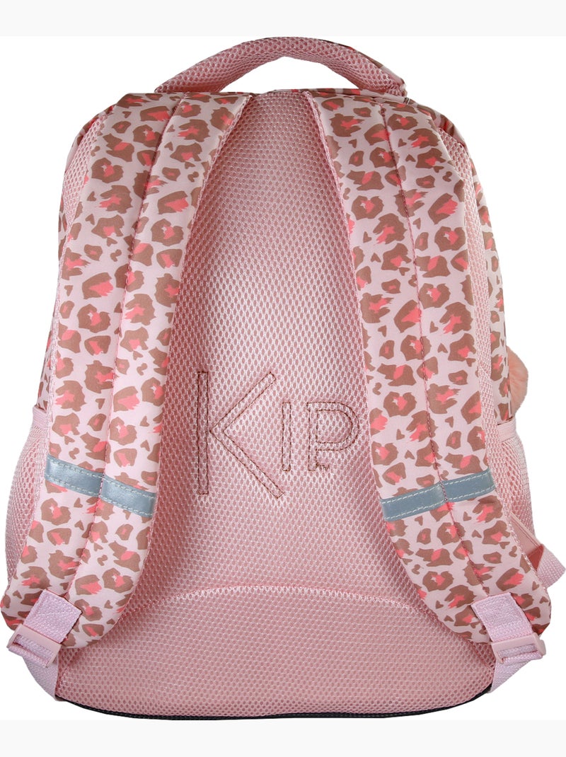 Sac à dos scolaire fille KIP Graou 2 compartiments rose motif léopard Multicolore - Kiabi