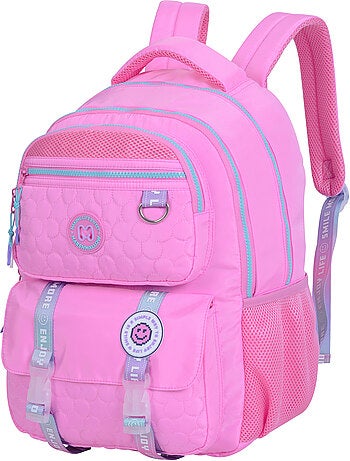 Sac à dos scolaire fille Marshmallow Blush 2 compartiments rose