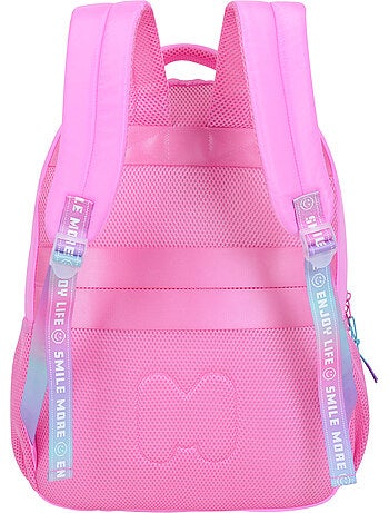 Sac à dos scolaire fille Marshmallow Blush 2 compartiments rose