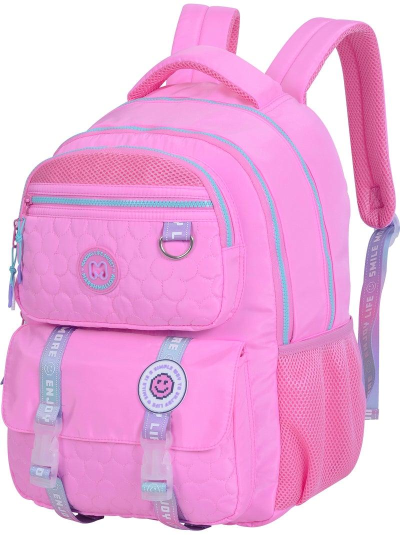 Sac à dos scolaire fille Marshmallow Blush 2 compartiments rose Rose - Kiabi