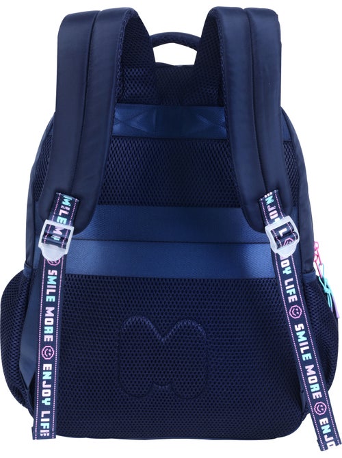Sac à dos scolaire fille Marshmallow Pixelly 2 compartiments bleu nuit - Kiabi