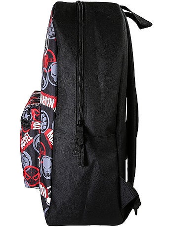 Sac à dos scolaire garçon 1 compartiment MARVEL noir rouge