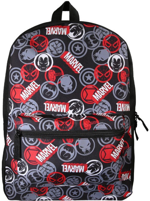 Sac à dos scolaire garçon 1 compartiment MARVEL noir rouge - Kiabi Sac à dos scolaire garçon 1 compartiment MARVEL noir rouge - Kiabi