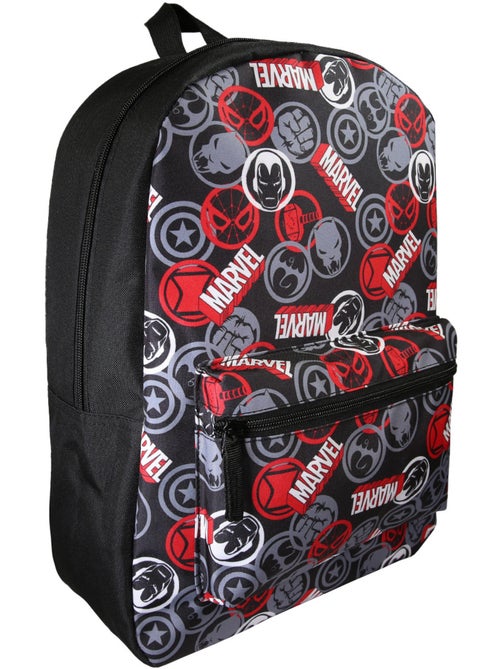 Sac à dos scolaire garçon 1 compartiment MARVEL noir rouge - Kiabi Sac à dos scolaire garçon 1 compartiment MARVEL noir rouge - Kiabi
