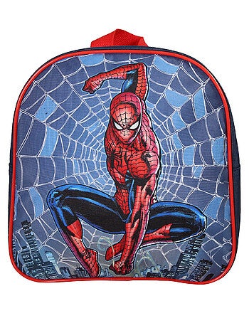 Sac à Dos Scolaire Goûter 24 cm Spiderman Bleu Marine - Bagtrotter