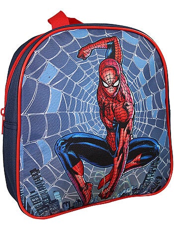 Sac à Dos Scolaire Goûter 24 cm Spiderman Bleu Marine - Bagtrotter