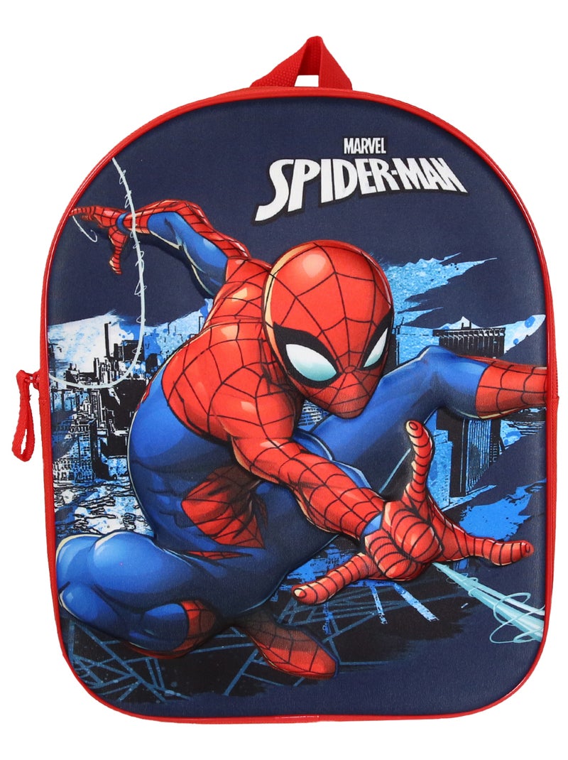 Sac à Dos Scolaire Goûter 31 cm Spider-Man Bleu Marine - Bagtrotter Bleu - Kiabi