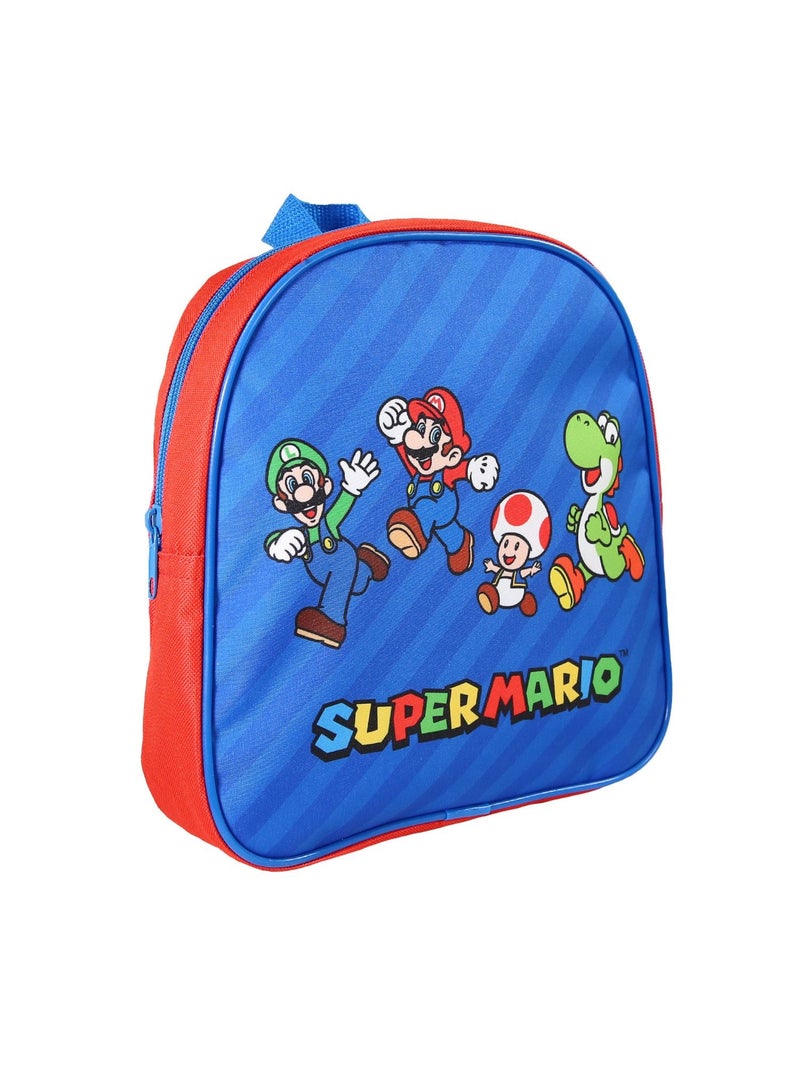 Sac à Dos Scolaire Goûter Maternelle 24 cm Super Mario - Bleu - 1 compartiment zippé - Bagtrotter Rouge - Kiabi