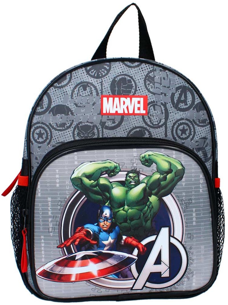 Sac à dos scolaire imprimé Avengers en tissu synthétique Vadobag Gris Gris clair Gris - Kiabi