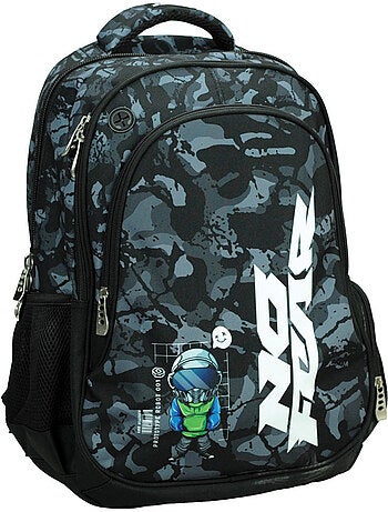 Sac à dos scolaire imprimé camouflage et robot La boutique des toons