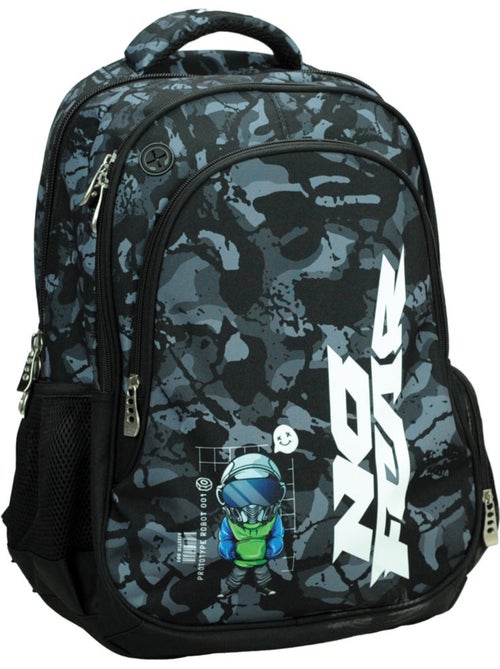 Sac à dos scolaire imprimé camouflage et robot La boutique des toons - Kiabi