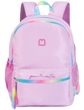 Sac à dos scolaire imprimé en tissu synthétique Marshmallow