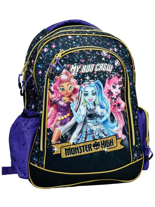 Sac à dos scolaire imprimé galaxie 2 compartiments Monster High - Kiabi