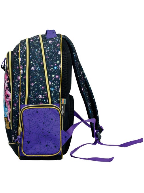 Sac à dos scolaire imprimé galaxie 2 compartiments Monster High - Kiabi