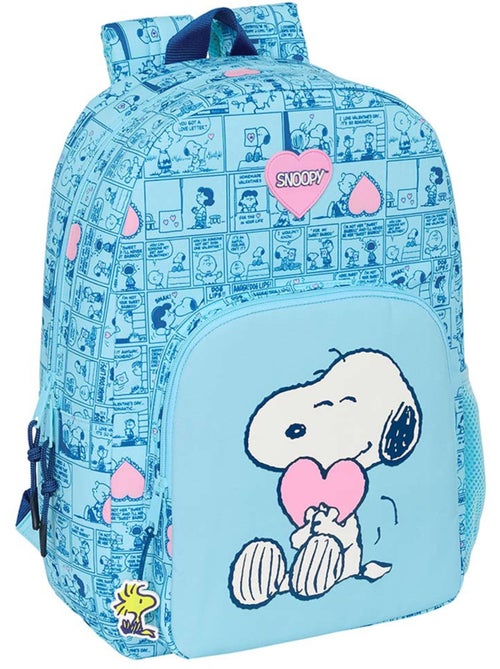 Sac à dos scolaire imprimé Peanuts en textile Snoopy - Kiabi
