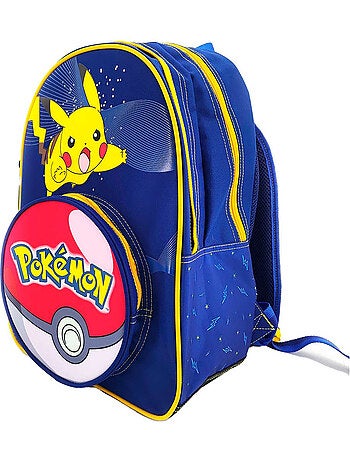Sac à dos scolaire imprimé Pokéball Pikachu Pokémon 43 CM