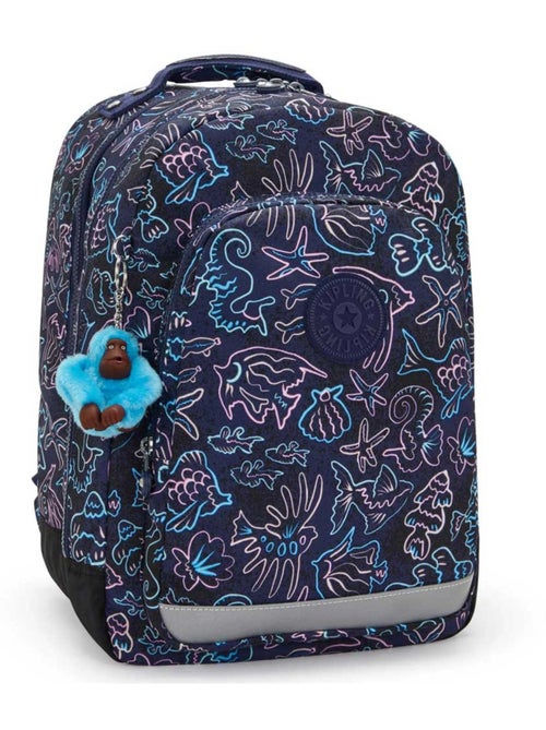 Sac à dos scolaire Kipling Class Room polyester motif Disco Fish - Kiabi
