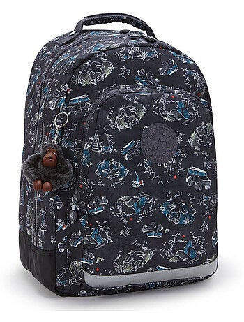 Sac à dos scolaire Kipling Class Room polyester motif Jungle Fun Race