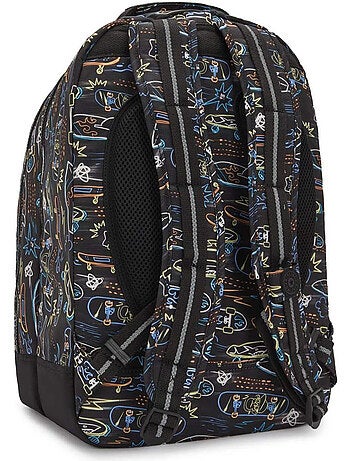 Sac à dos scolaire Kipling Class Room polyester motif Neon Skate