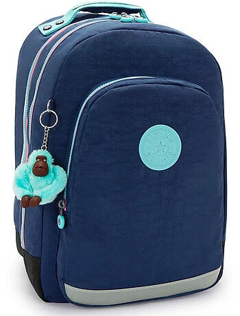 Sac à dos scolaire kipling class room polyester motif resort navy