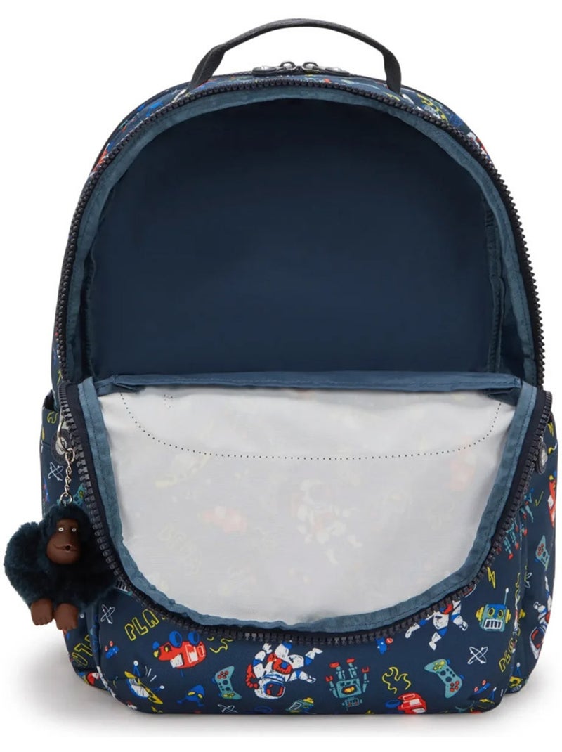 Sac à Dos Scolaire Kipling Seoul College Extra Space Game 44 CM avec compartiment ordinateur Bleu Multicolore - Kiabi
