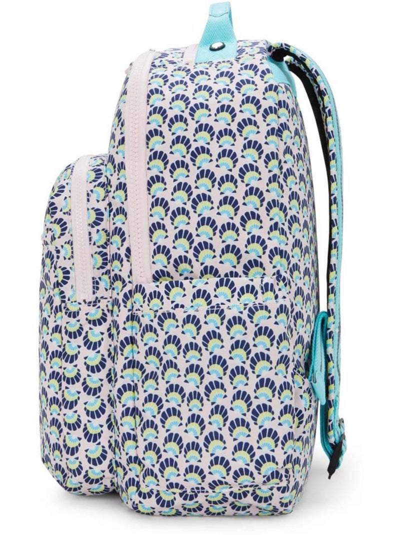 Sac à Dos Scolaire Kipling Seoul Coquillage avec compartiment pour ordinateur - 44 CM Bleu Rose - Kiabi