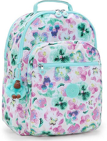 Sac à dos scolaire Kipling Seoul en tissu synthétique imprimé floral