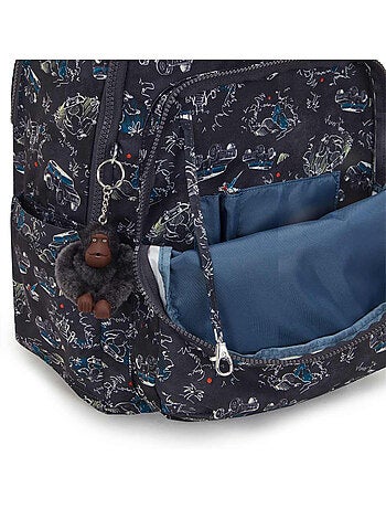 Sac à dos scolaire Kipling Seoul en tissu synthétique imprimé