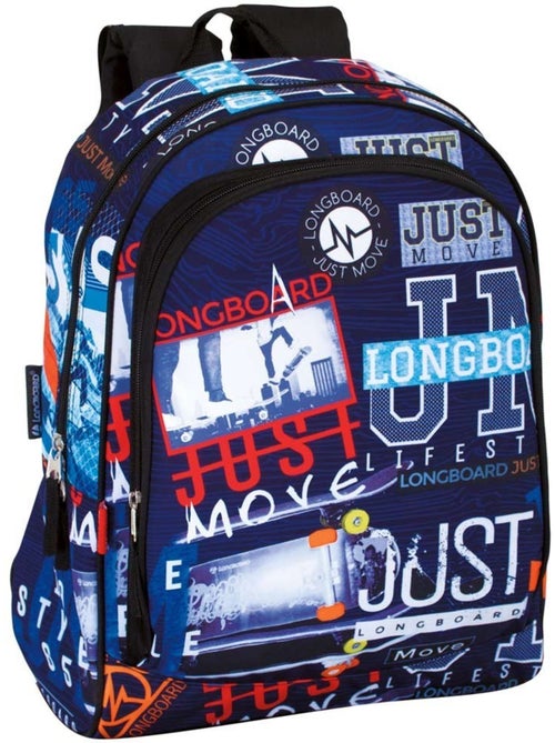 Sac à Dos Scolaire Longboard Just Move 43 CM - Qualité Premium - Kiabi